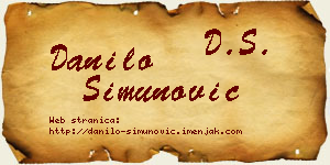 Danilo Simunović vizit kartica